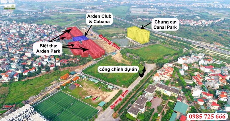 Flycam biệt thự Arden Park Thạch Bàn - Long Biên