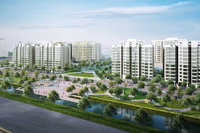 Phối cảnh 2 chung cư Avenue Park Hà Nội Garden City Thạch Bàn